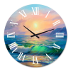 Designart 'Blue Waves Breaking At The Beach V' Nautical & Coastal Wall Clock