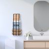 Wall Mounted Towel Rack for Rolled Towels Bathroom Towel Holder Organizer Storage Shelf for Bath Towels Hand Towels