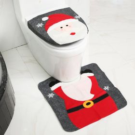 Merry Christmas Bathroom Curtain Santa Claus Toilet Seat Christmas Decorations (Option: Old man)