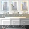 Frameless Rectangular LED Light Bathroom Vanity Mirror